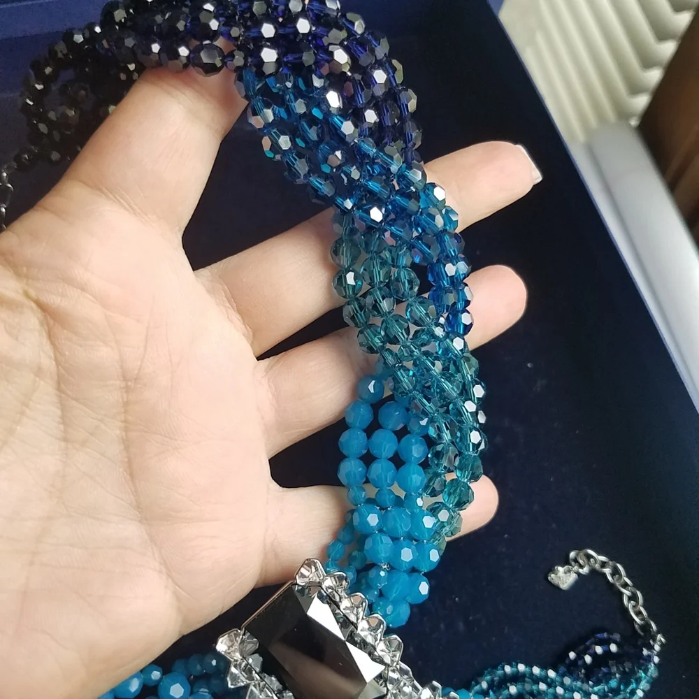 AUTHENTIC Swarovski Player Necklace & Bracelet SET RARE